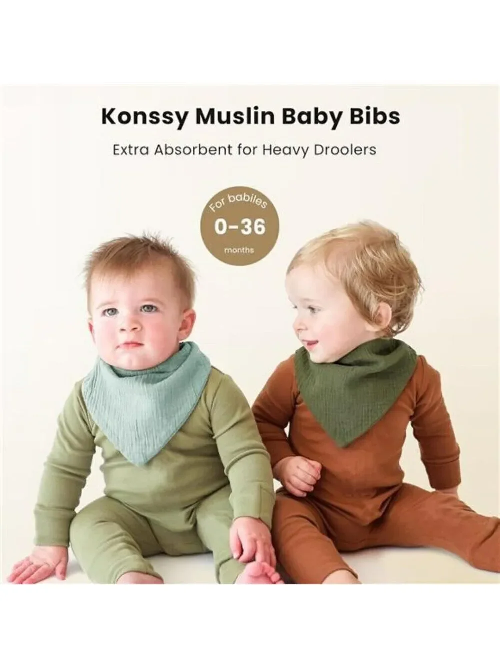 Muslin Baby Bibs 10 Pack Soft Cotton Bandana Drool Bibs Unisex Teething Set